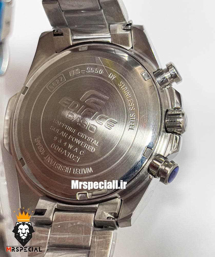 ساعت کاسیو ادیفایس مردانه استیل کرنوگراف صفحه مشکی Casio Edifice 021281 — تصویر ۸