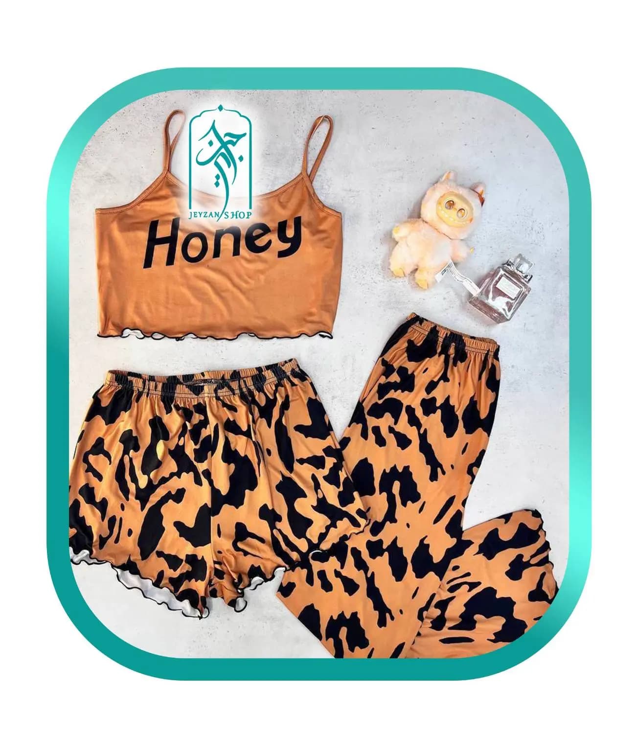 لباس ست 3 تکه راحتی زنانه مدل HONEY کد H202 — تصویر ۳