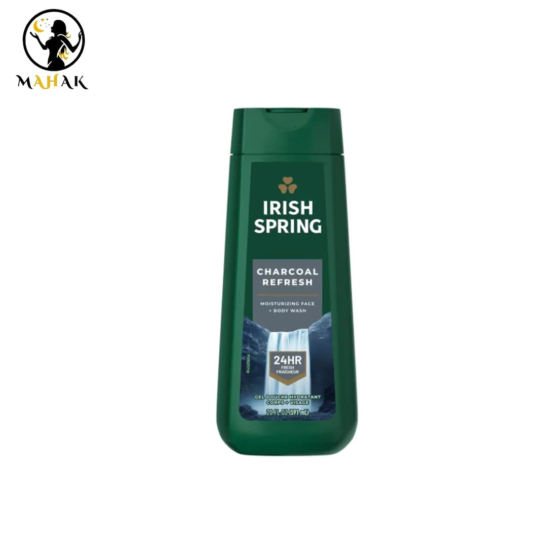 شامپو بدن زغال آیریش اسپرینگ Irish Spring moisturizing body wash Charcoal Refresh 591ml