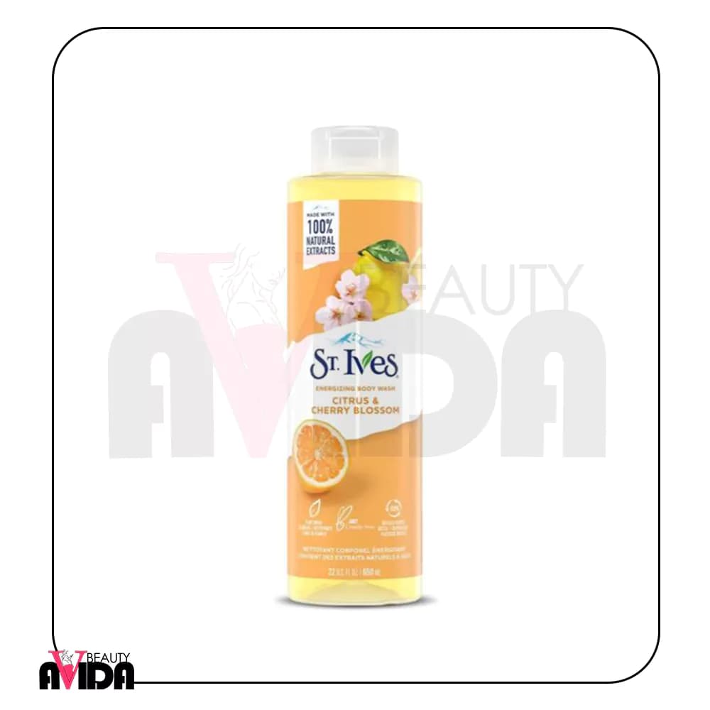 شامپو بدن پرتقال و شکوفه گیلاس سنت ایوز St.Ives Citrus & Cherry Blossom Body Wash حجم 650 میلی لیتر