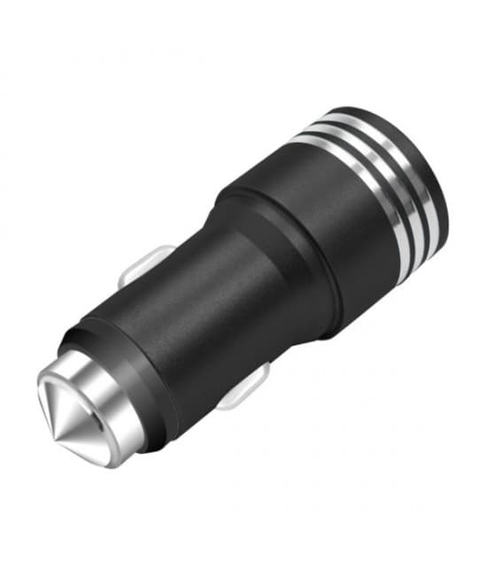 شارژر فندکی مدل بدنه فلزی با خروجی 2 پورت USB