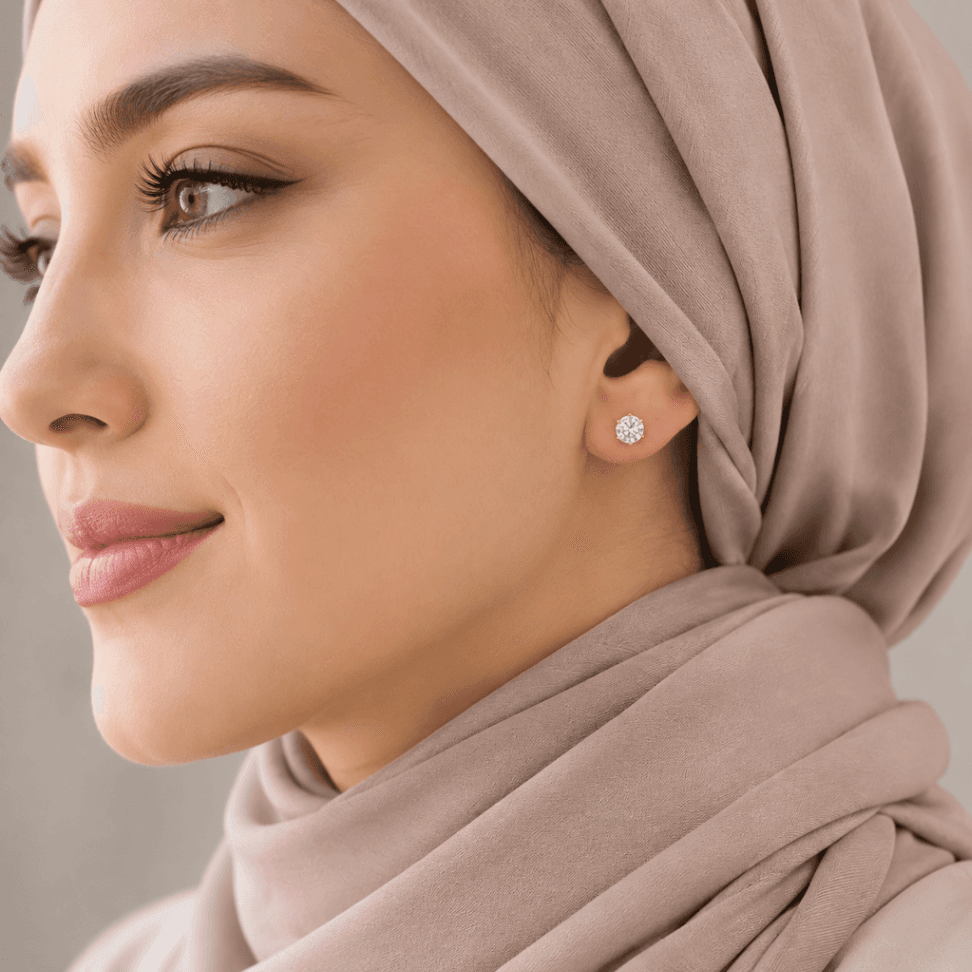 گوشواره میخی نگیندار ژوپینگ (Xuping) – مدل کلاسیک، رنگ ثابت و ضدحساسیت
