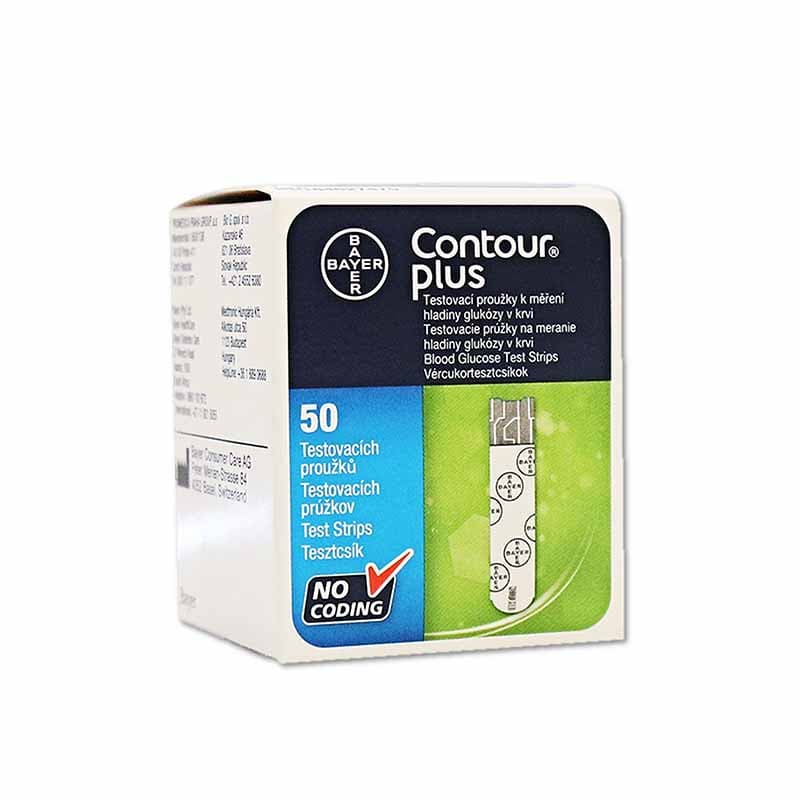 نوار تست قند خون بایر Contour Plus بسته 50 عددی