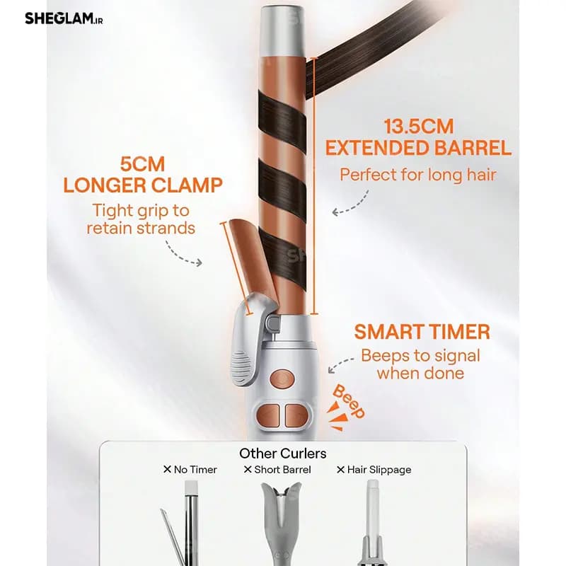 فرکننده چرخشی شیگلم مدل It curl Rotating Curling Iron — تصویر ۱۰