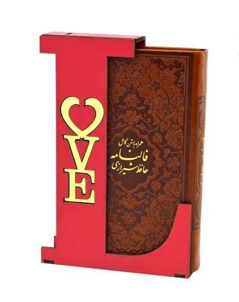 دیوان حافظ پالتویی چرم مدل استند طرح لاو — تصویر ۱۱