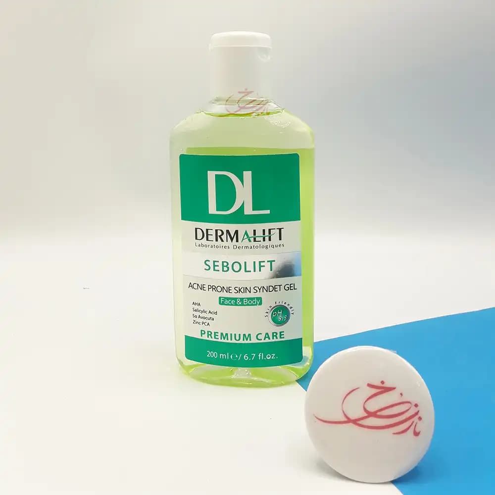 ژل شستشوی صورت پوست چرب و جوشدار سبولیفت SEBOLIFT درمالیفت DERMALIFT حجم 200 میلی لیتری — تصویر ۷