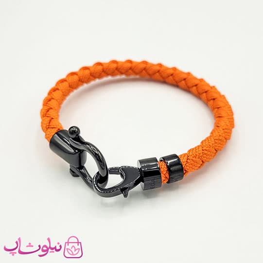 دستبند امگا مردانه 007 کنفی نارنجی قفل مشکی کیفیت مستر — تصویر ۸
