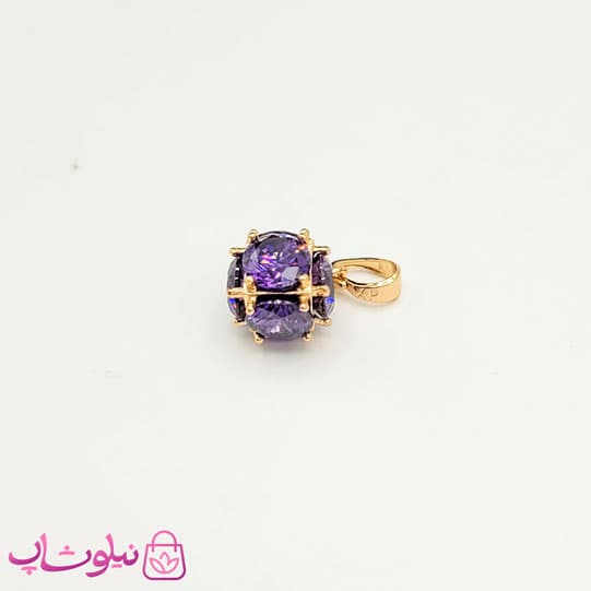 پلاک دخترانه ژوپینگ مدل توپ بنفش کد 891 — تصویر ۳