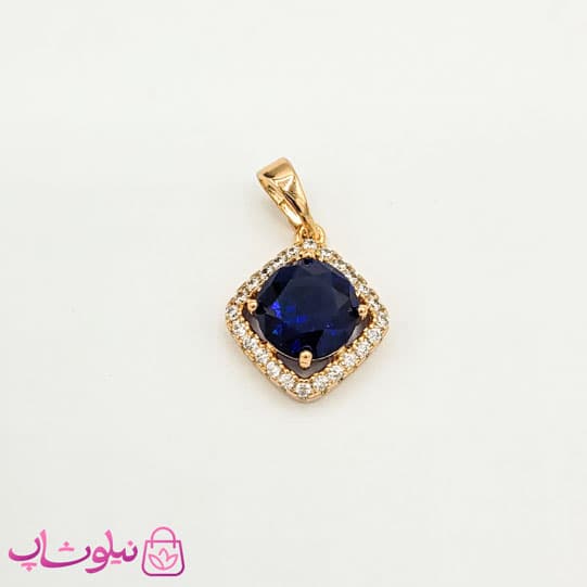 پلاک ظریف ژوپینگ مدل لوزی آبی تیره کد 891