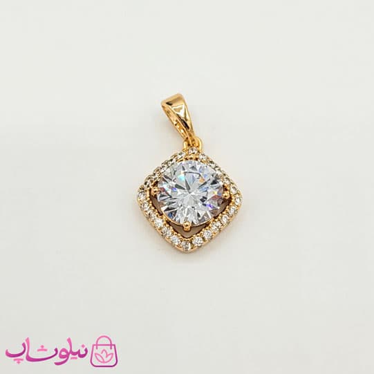 پلاک ظریف ژوپینگ مدل لوزی سفید کد 891