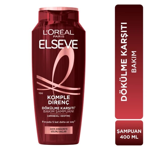 شامپو تقویت کننده و ضد ریزش مو ELSEVE مدل KOMPLE DIRENC حجم 400 میل — تصویر ۵