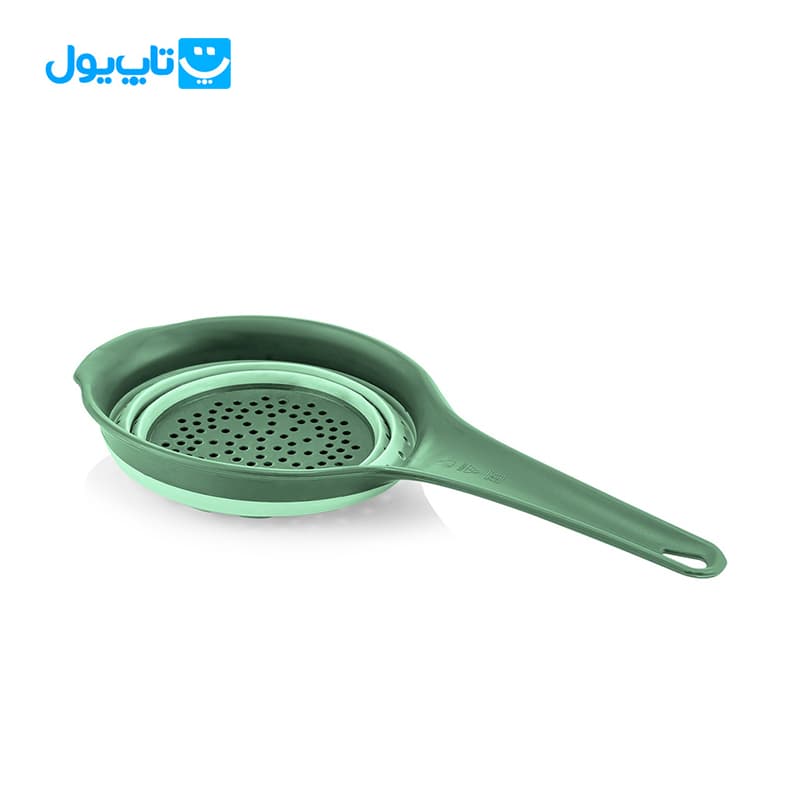 سبد آبکش تاشو سیلیکونی دستهدار کیو لوکس Qlux ترکیه ظرفیت ۱۵۰۰ میلیلیتر — تصویر ۵