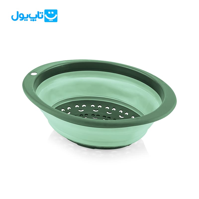 سبد آبکش تاشو سیلیکونی کیو لوکس Qlux مدل بیضی ساخت ترکیه قطر ۳۰ ظرفیت ۳۰۰۰ میلیلیتر — تصویر ۱۲