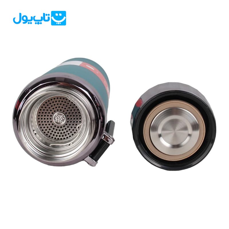 فلاسک استیل وکیوم کاپ Vacuum Cup سرد و گرم رنگ سبز اسپرت مدل در الماسی حجم 800 میلیلیتر — تصویر ۵