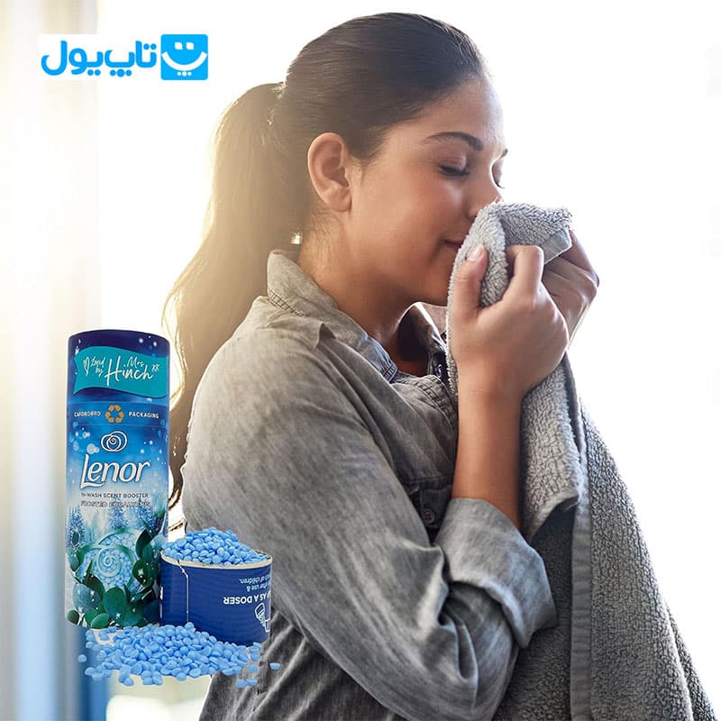 دانه های خوشبو کننده لباس لنور lenor رایحه اکالیپتوس یخی 176 گرم — تصویر ۶