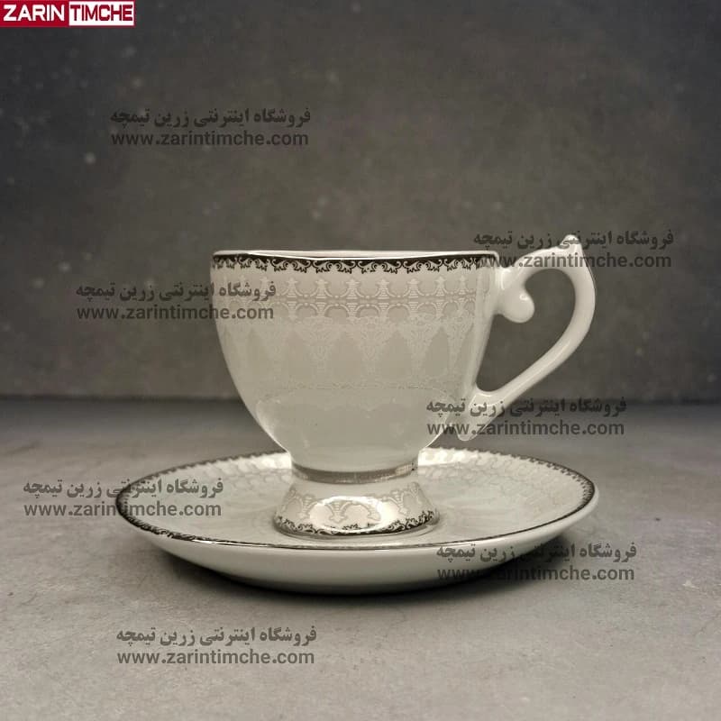 فنجان و نعلبکی قهوه خوری برند لورین مدل چشمک — تصویر ۳