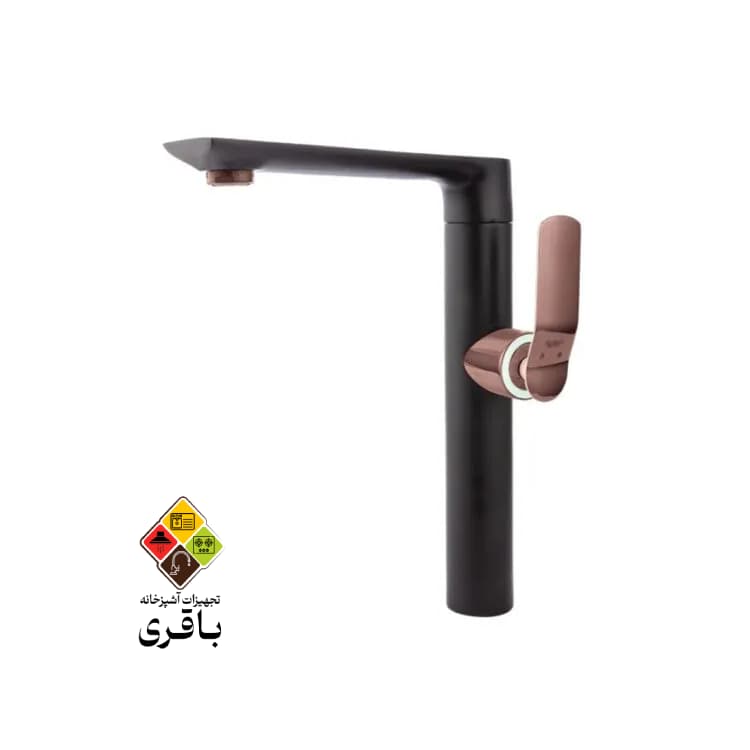 شیر ظرفشویی راسان مدل آوات مشکی رزگلد — تصویر ۵