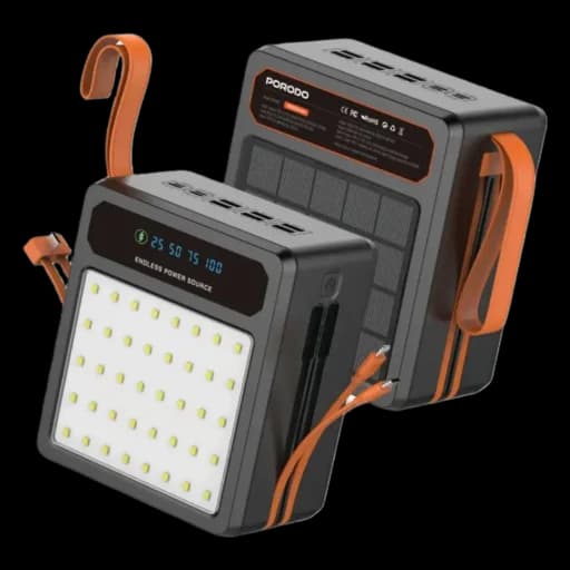 پاوربانک خورشیدی Laros ظرفیت 160000 میلی آمپری پرودو Porodo Laros 160000mAh Power Bank