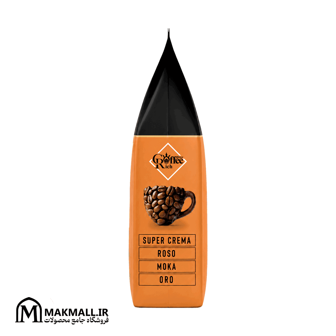 دانه قهوه ریچ کافی بیتر اورو 03 100٪ عربیکا 1 کیلویی | Rich Coffee Biter Oro 03 100% Arabica Coffee Beans 1000g — تصویر ۹