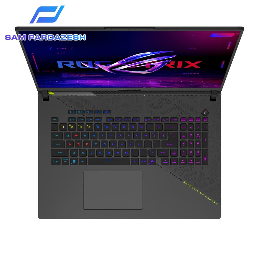 لپ تاپ گیمینگ ایسوس راگ 18 اینچی Asus ROG Strix G18 G814PH Ryzen 9 8940HX 48GB DDR5 512GB SSD 8GB RTX5050 — تصویر ۳