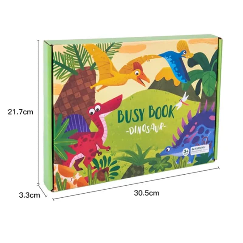 کتاب مونته سوری پازلی busy book مدل دایناسور — تصویر ۴