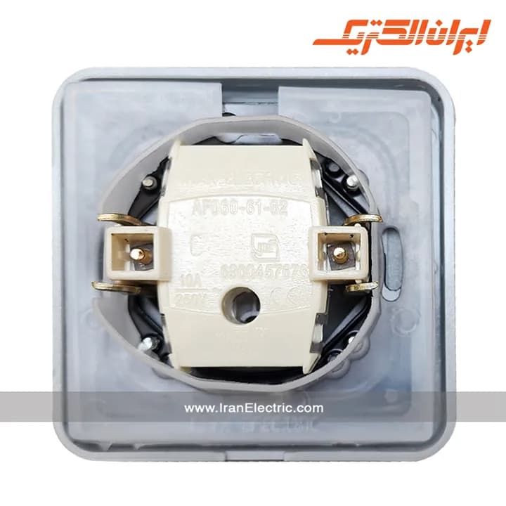 کلید دوپل درب دار IP44 مدل ارس سفید — تصویر ۳