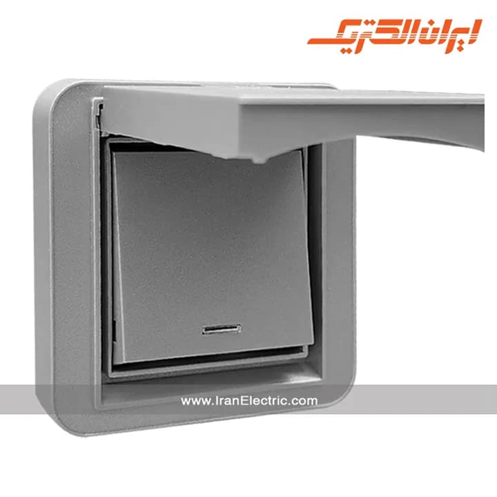 کلید یک پل درب دار IP44 مدل ارس نقره ای — تصویر ۲
