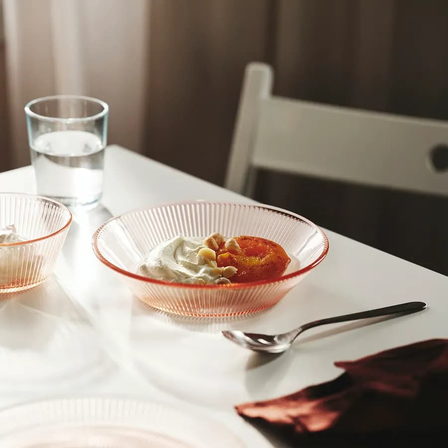 بشقاب گود ایکیا مدل HAVSGADDA راهراه/ صورتی، قطر ۱۹ سانتیمتر — تصویر ۹