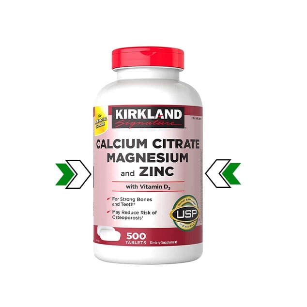 کلسیم منیزیم زینک کرکلند سیگنچر – KIRKLAND Calcium Citrate 500Tab — تصویر ۱۱