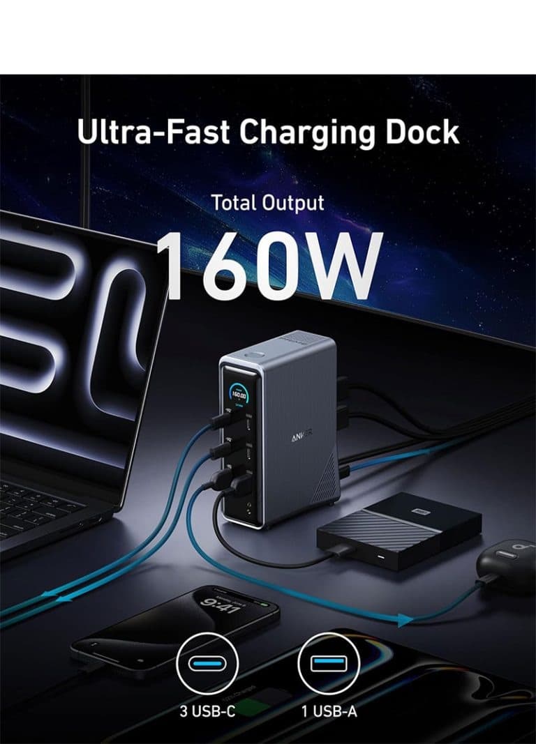 هاب شارژ ۱۴ پورت انکر Anker Prime Docking Station 14-Port 160W مدل A83B6 — تصویر ۱۰