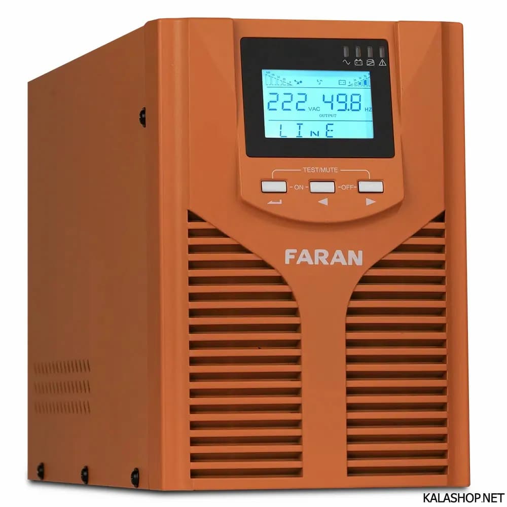 یو پی اس فاران مدل FARAN TRUST 3K 4*9-48VDC باتری داخلی — تصویر ۳