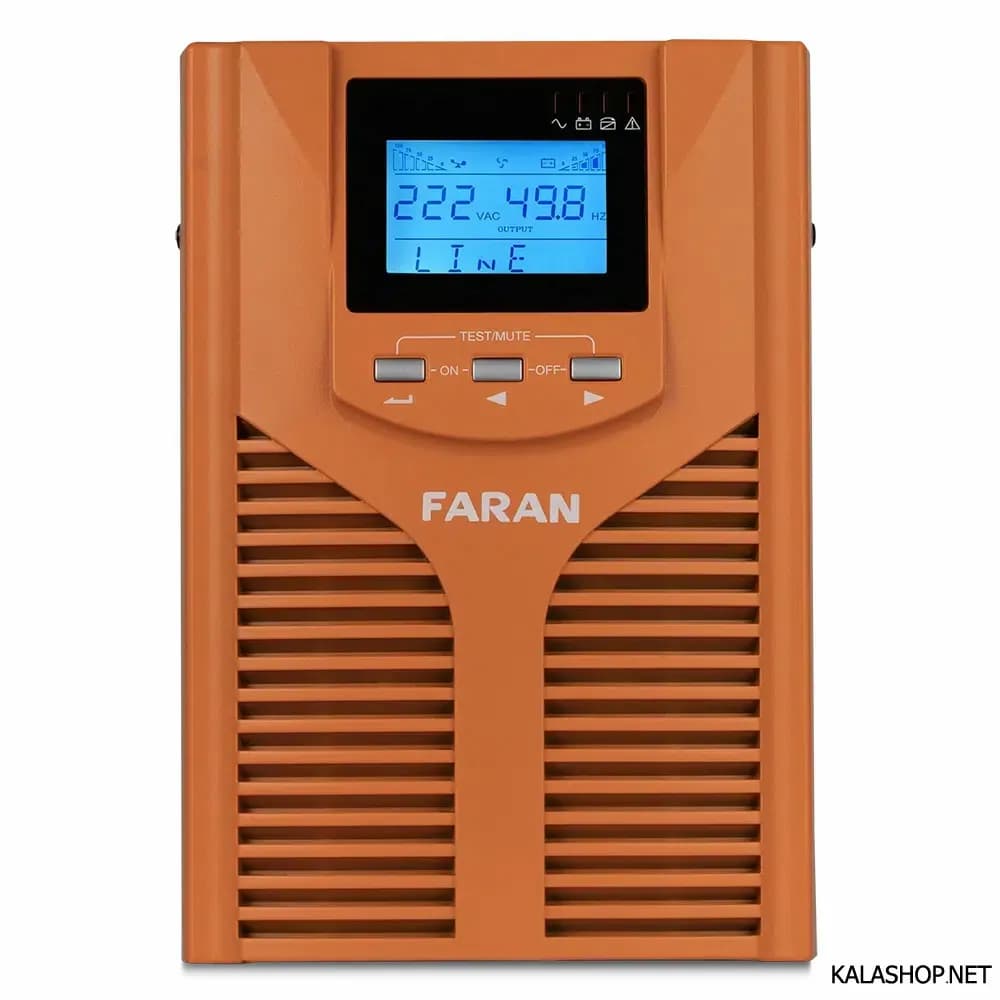 یو پی اس فاران مدل FARAN TRUST 3K 4*9-48VDC باتری داخلی — تصویر ۵