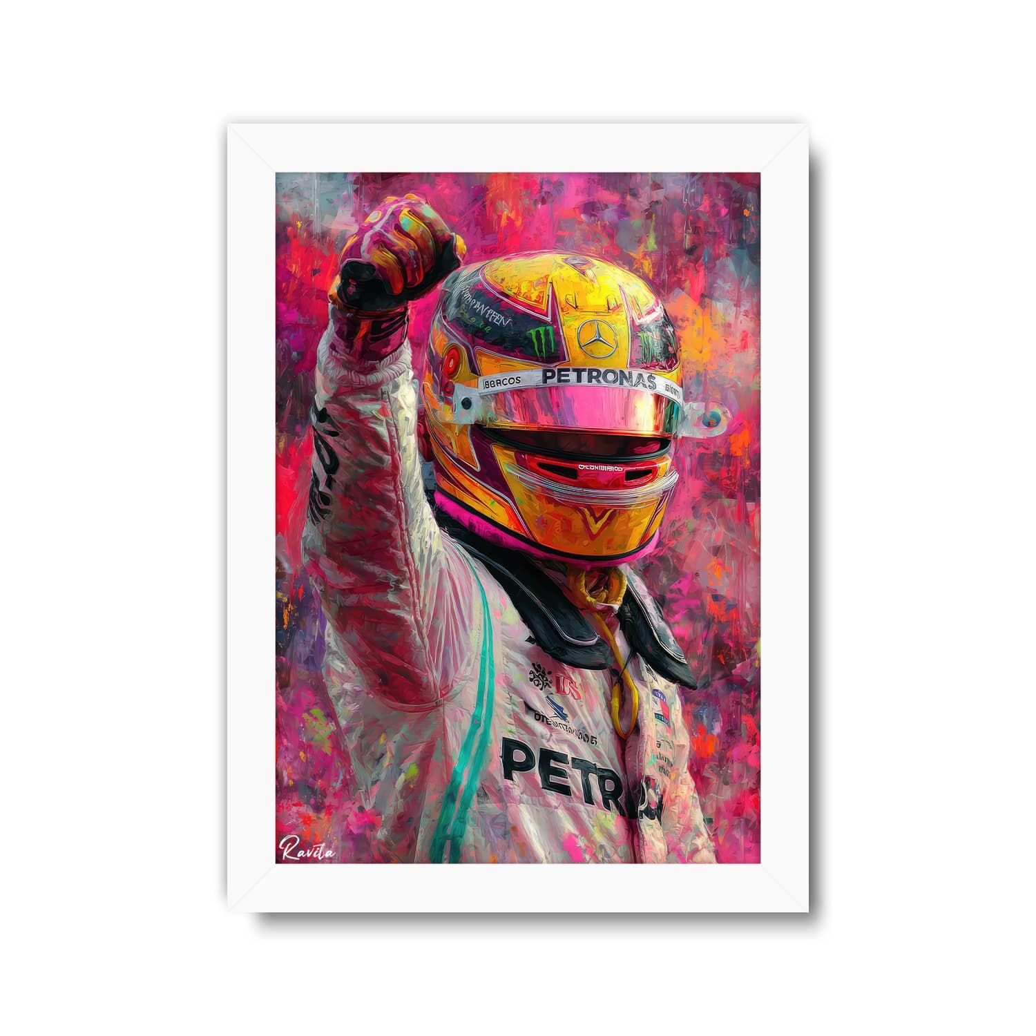 تابلو تکی راویتا طرح راننده مسابقه فرمول 1 – Formula 1 Racing Driver کد 3878 — تصویر ۴