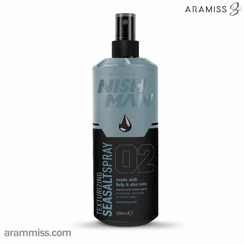 اسپری نمک دریایی مو عصاره جلبک و آلوئهورا نیشمن مدل Sea Salt Spray 02