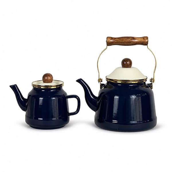 کتری قوری لعابی رنگی — تصویر ۲