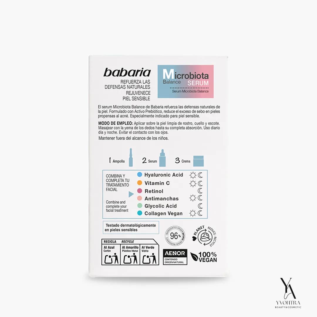 سرم احیا کننده پوست حساس باباریا BABARIA مدل میکروبیوتا Microbiota حجم 30 میل — تصویر ۳