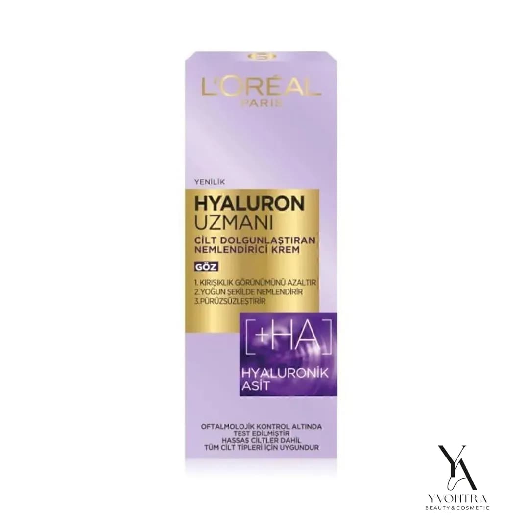 کرم دور چشم مرطوب کننده حاوی هیالورونیک اسید لورال LOREAL مدل Hyaluron Expert حجم 15 میل — تصویر ۴