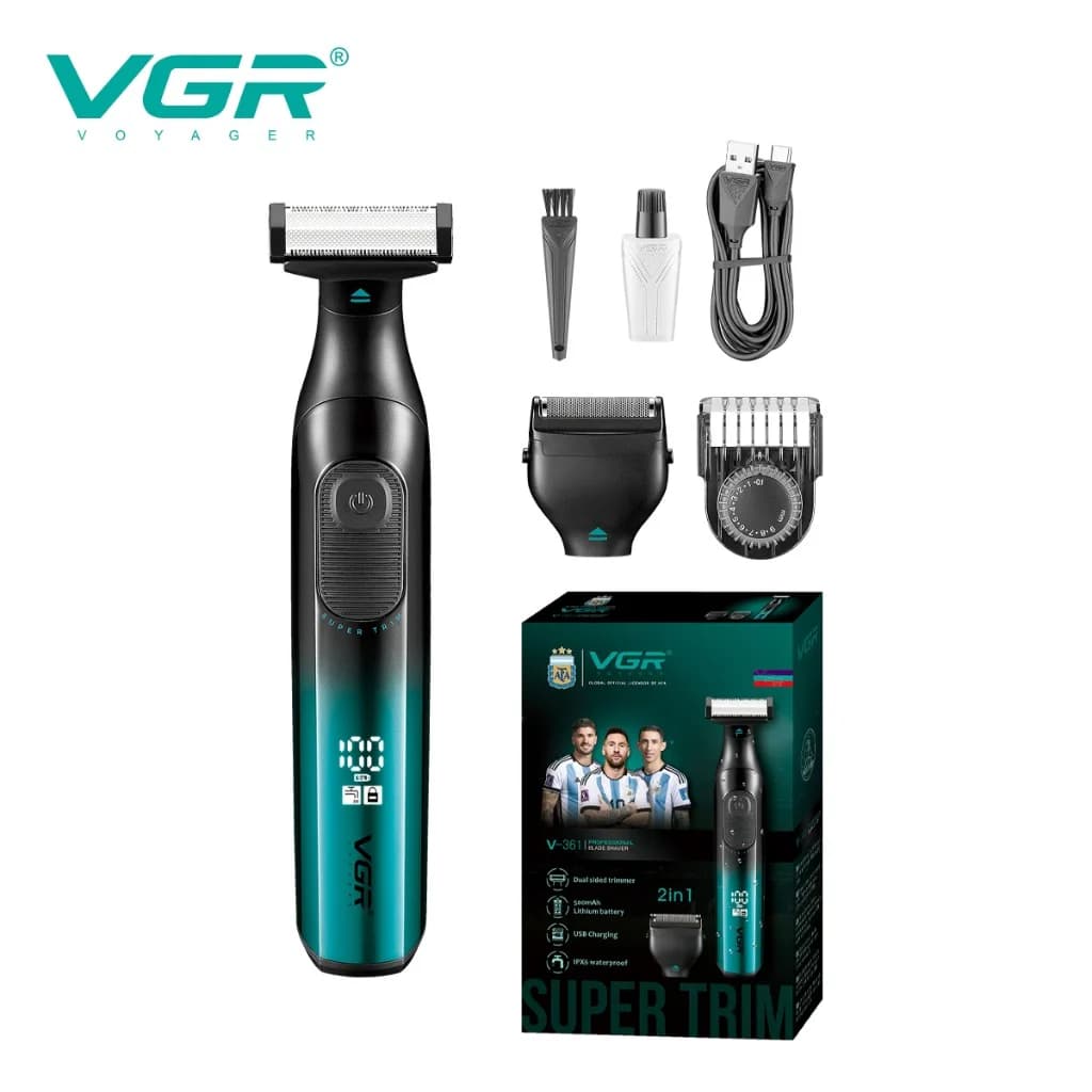 ماشین اصلاح و شیور VGR V-361 2in1 | موزن و خط زن حرفهای وی جی آر
