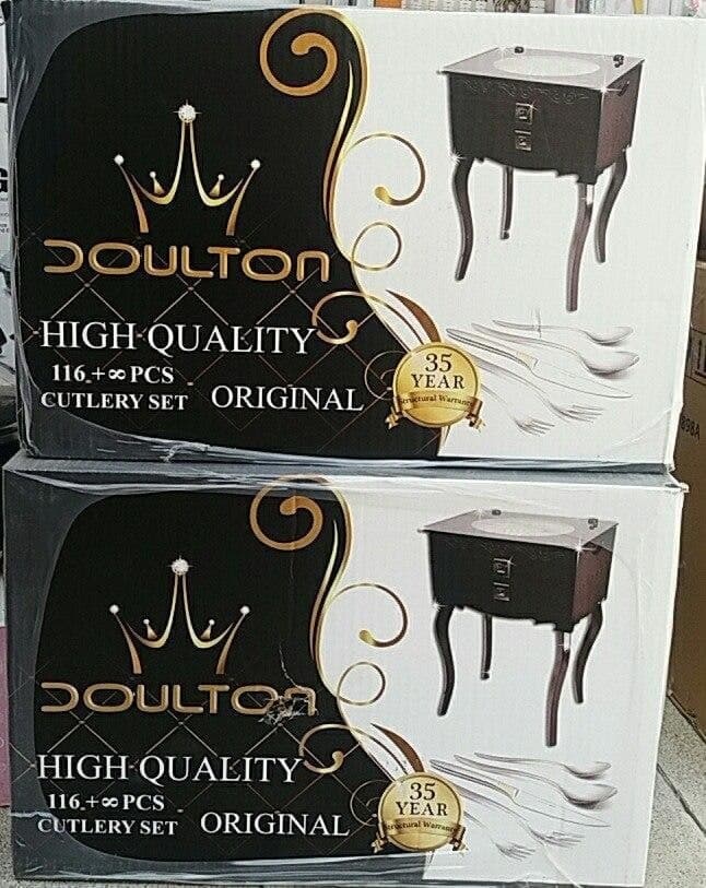 کنسول قاشق چنگال پایه دار چوبی سفید کد Box5505 — تصویر ۳
