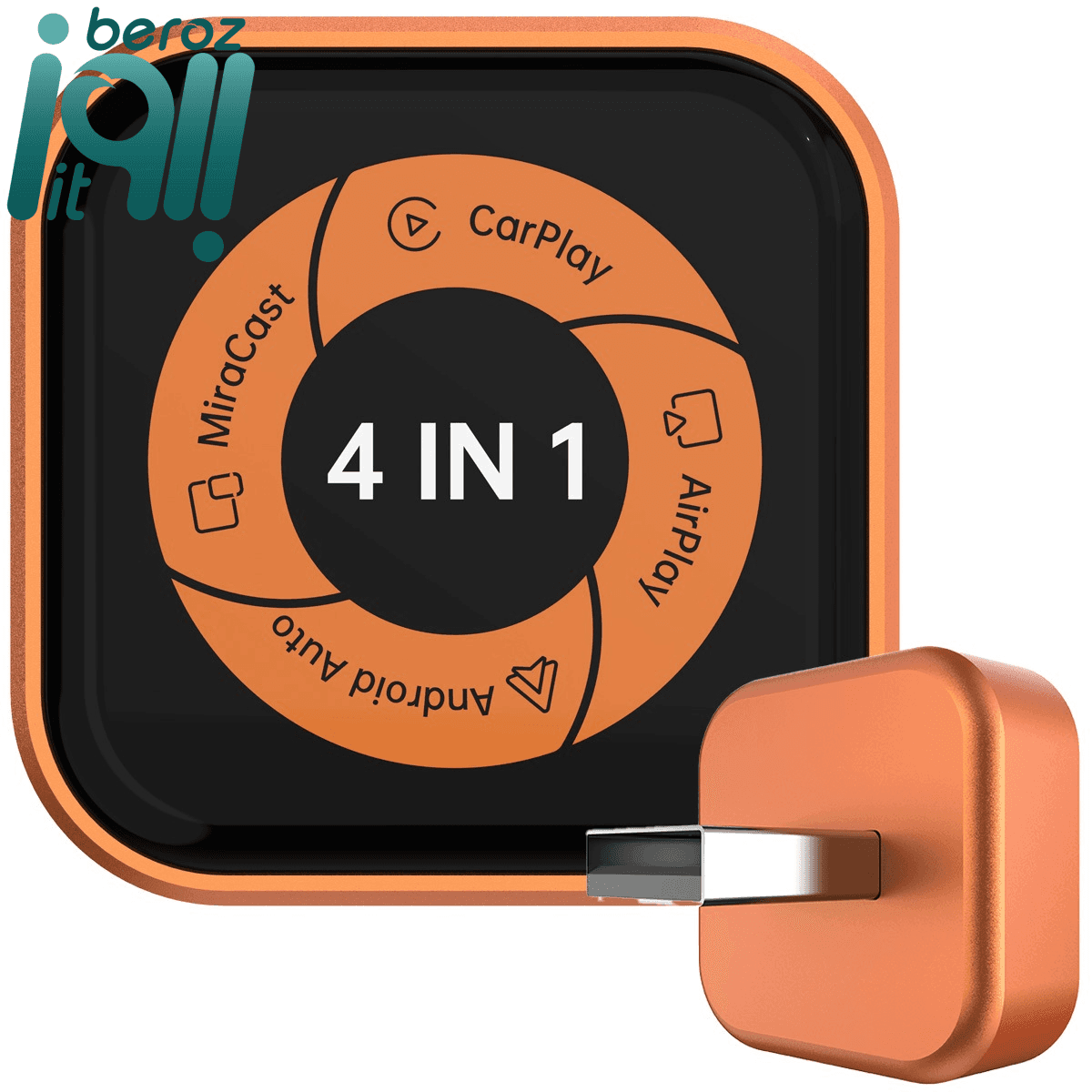 دانگل تبدیل کارپلی سیمی به کارپلی و اندروید اتو و میرور بی سیم CARLINKIT MINI ULTRA 6 — تصویر ۱۲