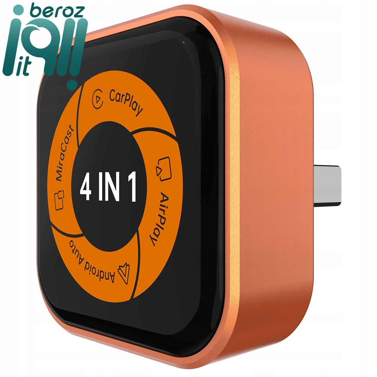 دانگل تبدیل کارپلی سیمی به کارپلی و اندروید اتو و میرور بی سیم CARLINKIT MINI ULTRA 6 — تصویر ۲