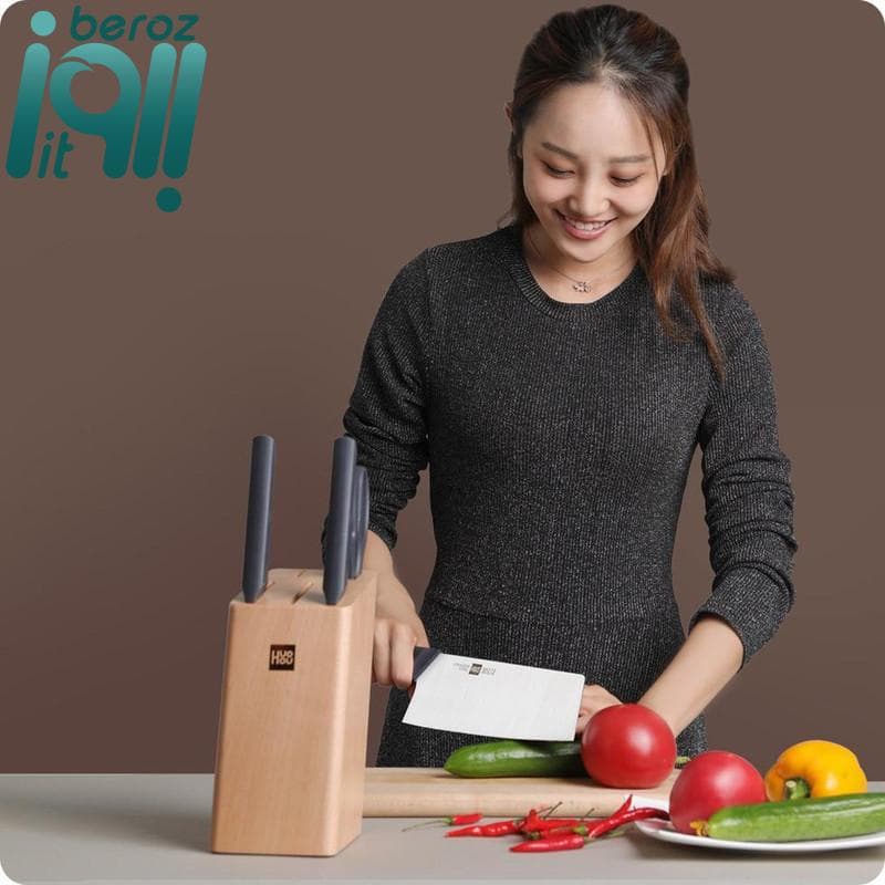 سرویس چاقو آشپزخانه 6 پارچه شیائومی مدل HuoHou Knife Set «اورجینال – ارسال 1 ساعت» — تصویر ۱۲