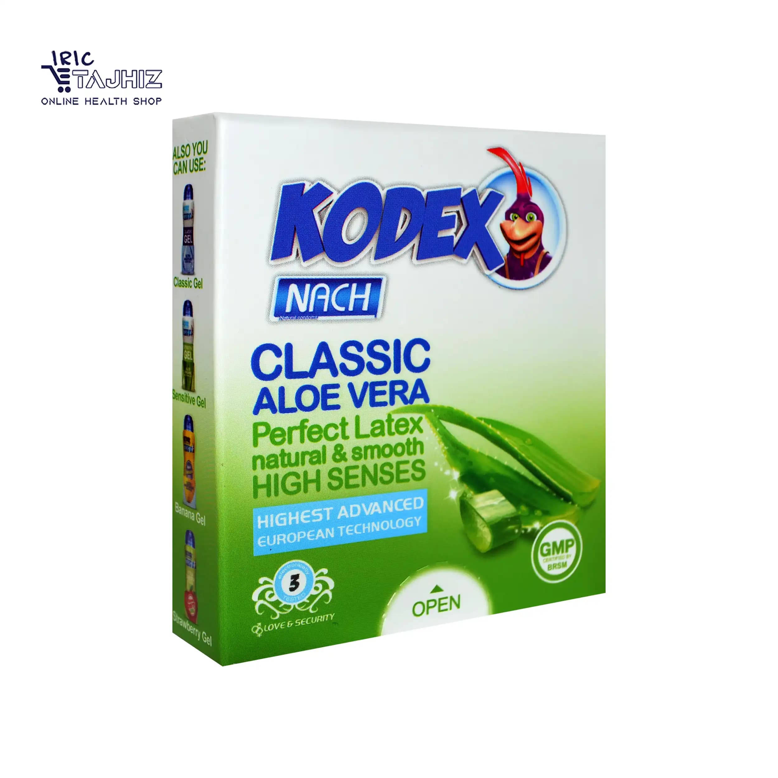 کاندوم کلاسیک آلوئه ورا کدکس 3 عددی