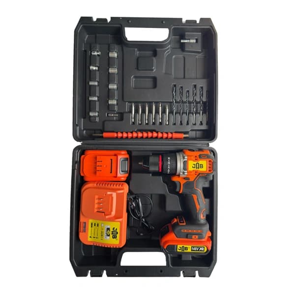 دریل پیچ گوشتی شارژی 148 ولت جاب مدل JB-148MAX EDITION مجموعه 40 عددی