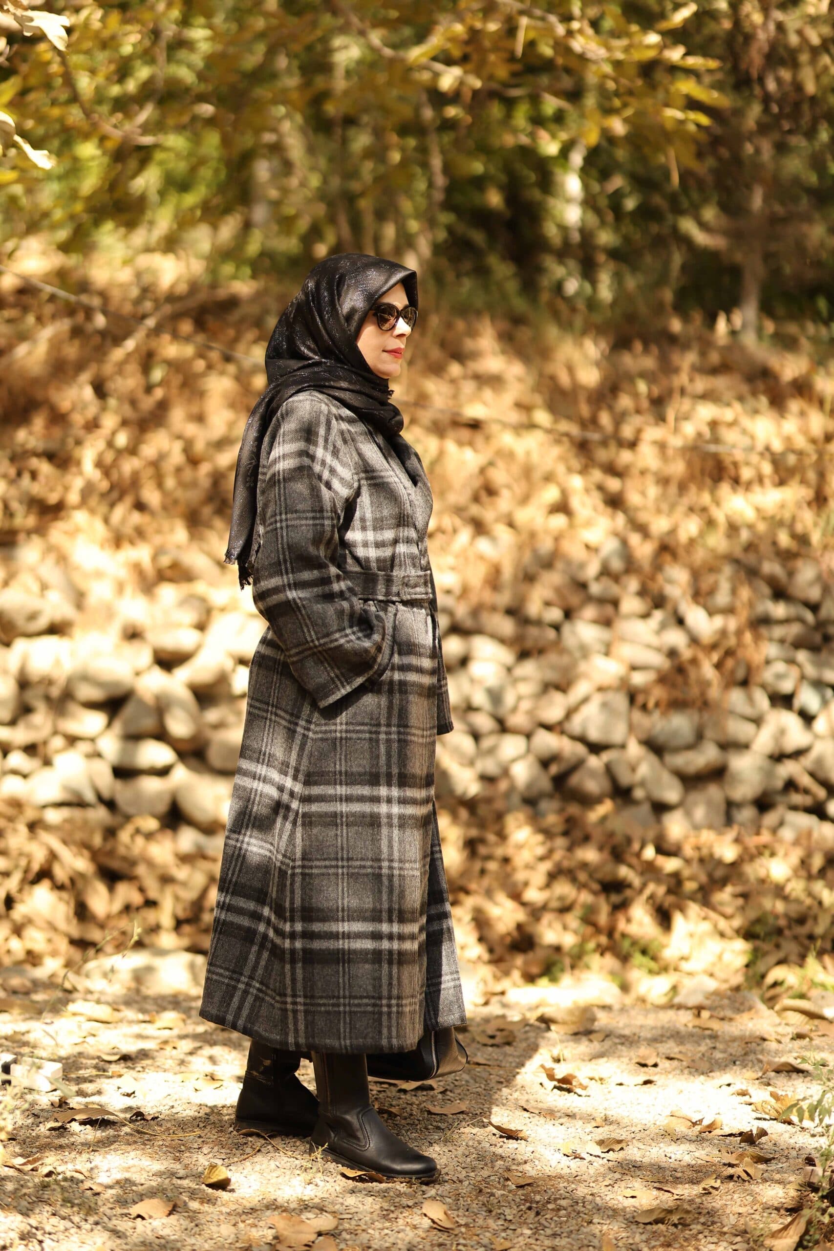 پالتو چهارخونه موهر پشمی — تصویر ۳