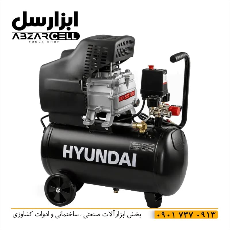 کمپرسور روغنی 50 لیتری هیوندای hp-5025 | اصل| ضمانت 12 ماه — تصویر ۴