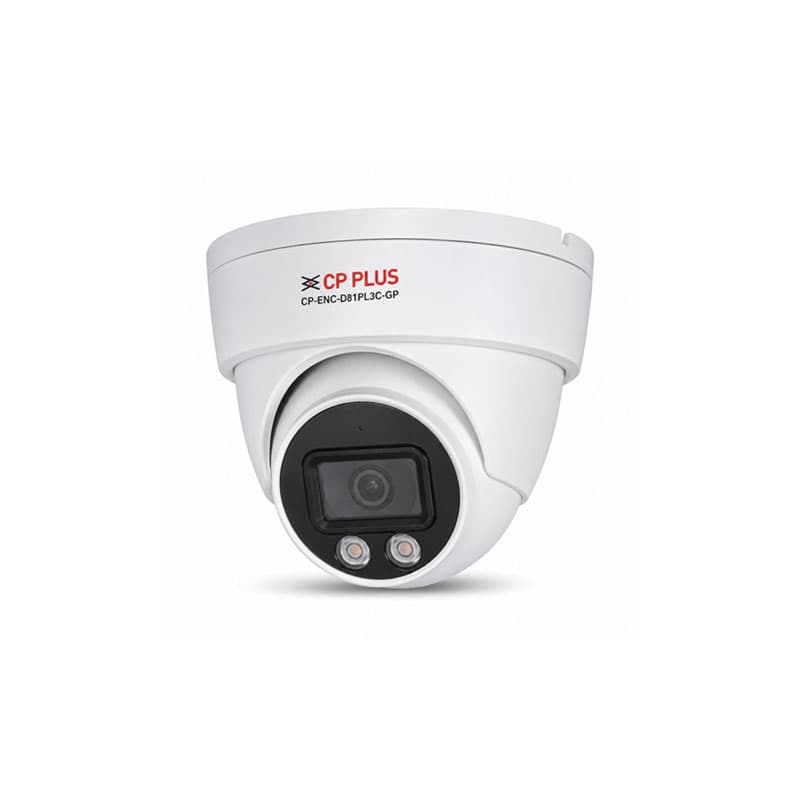 دوربین CP-ENC-D81PL3C-GP-CPPLUS (8M/FullColor/2.8m/Mic)-Dome IP