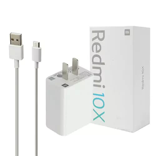 شارژر دیواری فست شارژ Xiaomi Redmi 10X 3A QC3 PD 22.5W سرجعبه + کابل Type-C و جعبه گوشی — تصویر ۱۲