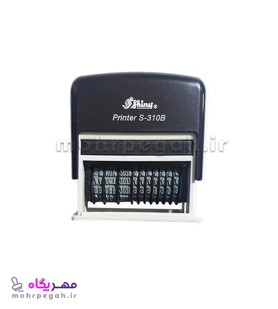 مهر تاریخ و شماره با جای ژلاتین 5×49 میلی متر Shiny S-310B — تصویر ۲