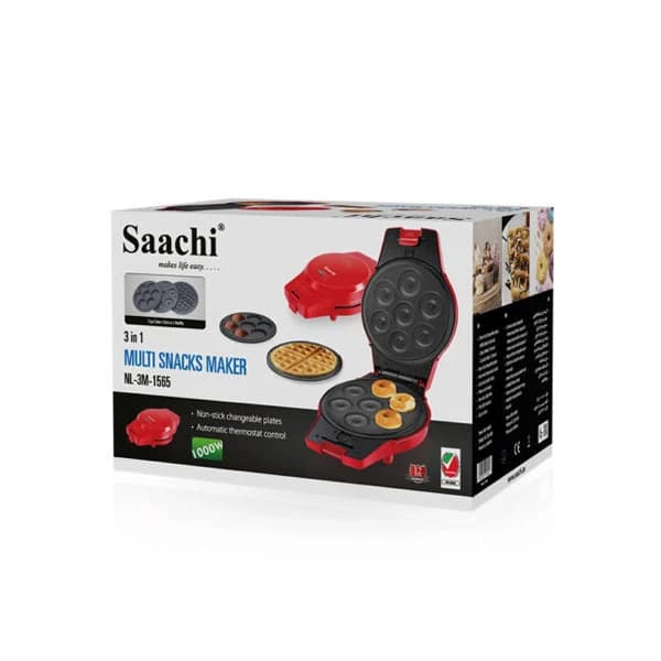 وافل ساز و دونات ساز ساچی دو کاره Saachi 2 In 1 Waffle/Donut Maker NL-2M-1564 — تصویر ۴